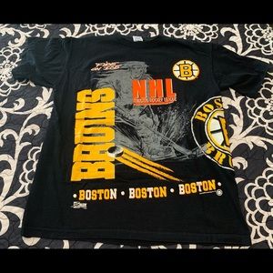 Vintage Boston Bruins All over Print TShirt Size L